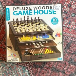 Classic Wooden Game House Set - brand new, never opened!
